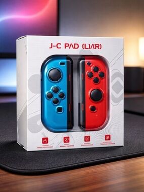 J-C PAD (L/R) Wireless Controller for Nintendo Switch, Motion Controls, Blue Red